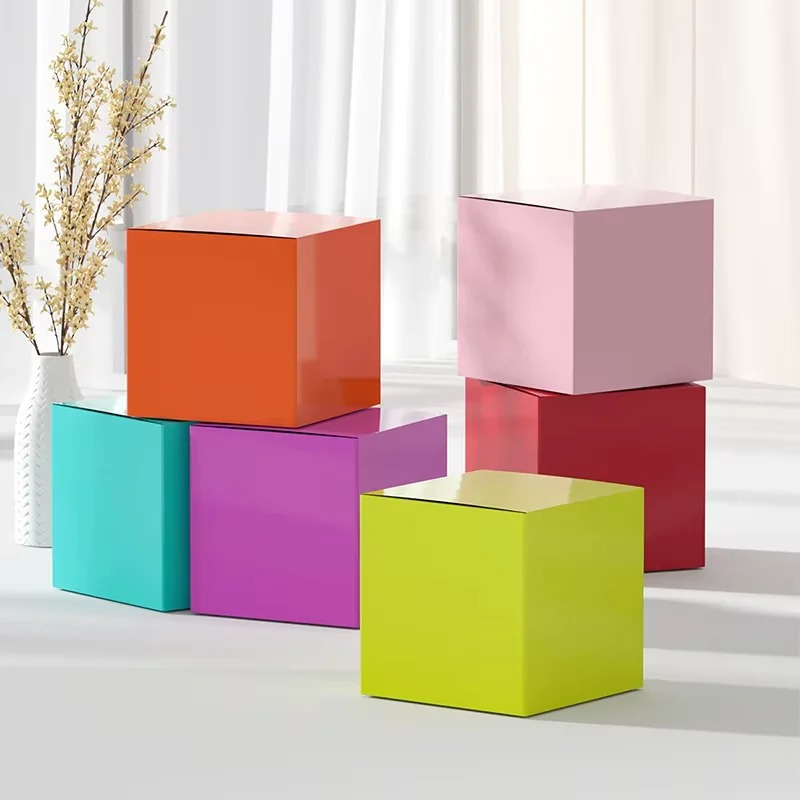 Candle Containers - Folding Paper Box Colorful Cardboard Kraft
