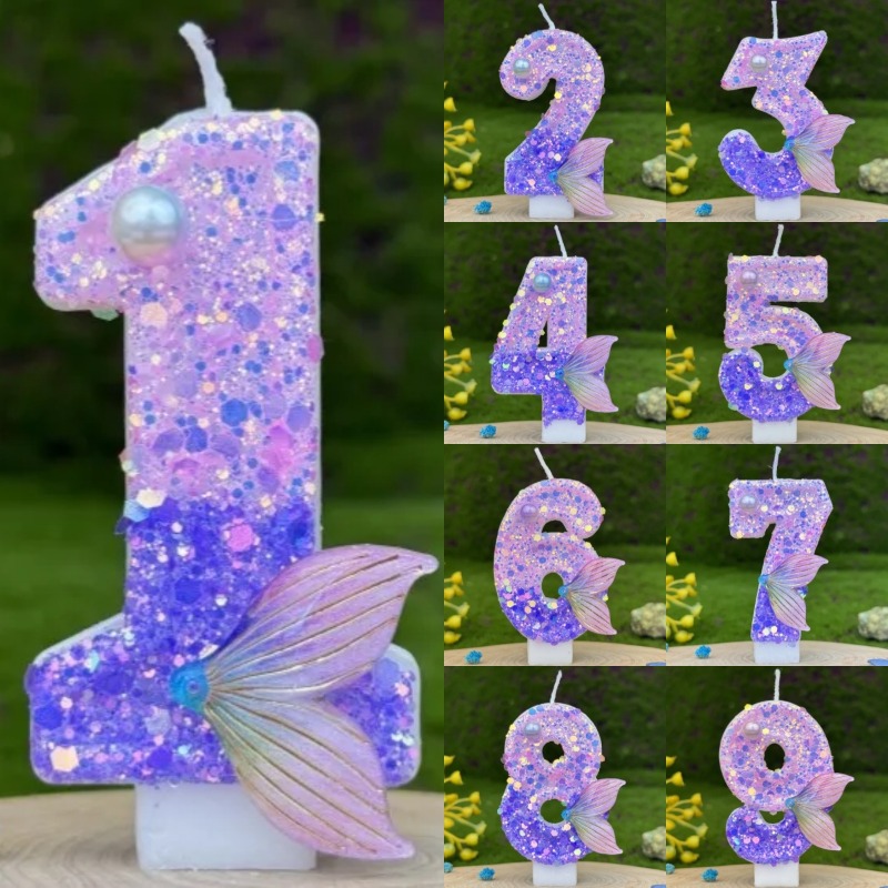 Glitter Purple Gradient Mermai - đánh giá và giá Soy Wax
