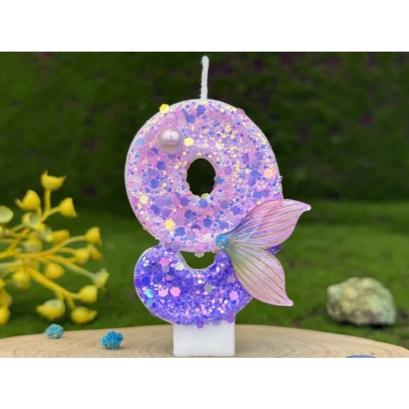 Glitter Purple Gradient Mermai - đánh giá và giá Soy Wax
