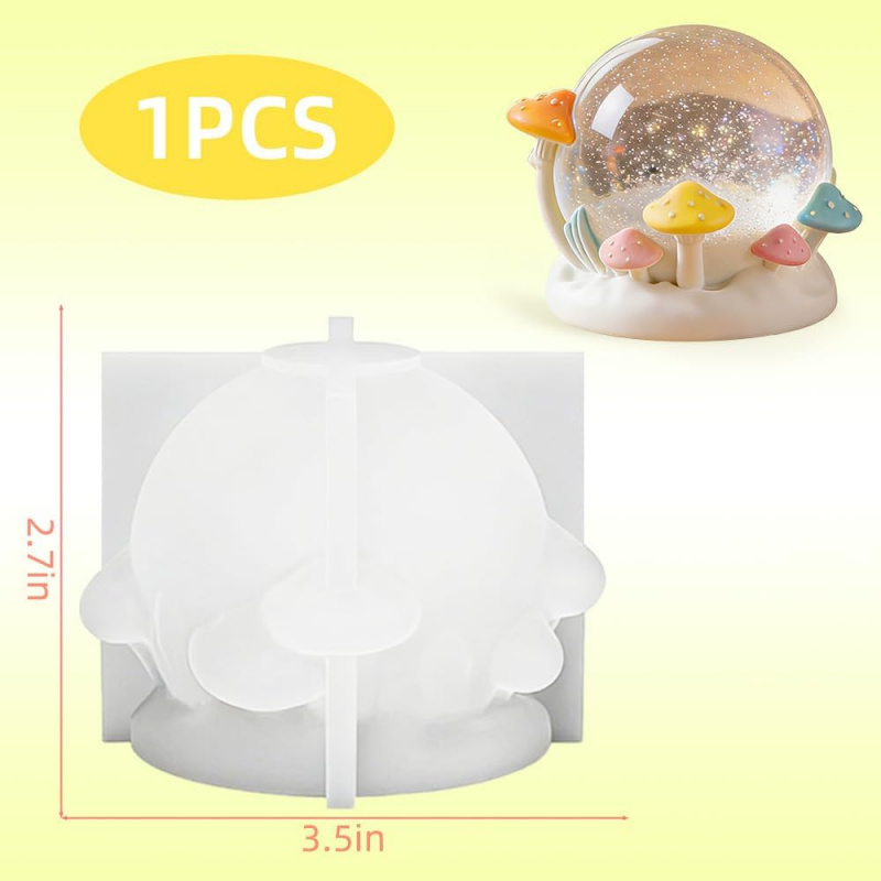 Mushroom Crystal Ball Silicone - đánh giá và giá Candle Molds