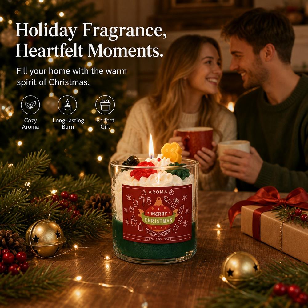 Christmas Scented Candle Glass - đánh giá và giá Soy Wax